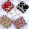 DiamondStudded Metal Basket Party Purses and Handbags Luxury Designer Bag Chic Wedding Evening Clutch Chain Shoulder 240223