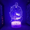 ナイトライトゴッドオブウォーフィギュアkratos 3d led led led for寝室アクリルベッドサイドランプゲームルーム装飾子供の贈り物