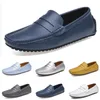 Sapatos de vestido primavera outono verão cinza preto branco masculino baixo superior respirável sola macia sapatos sola plana homens GAI-32