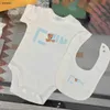 Tute neonato di lusso abiti firmati per bambini Taglia 59-90 bambino Tuta strisciante neonato Body e sciarpa in cotone 24Feb20