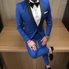 Men's Suits Groom Tuxedos For Wedding Groomsmen Black Shawl Lapel Slim Fit Formal Business Men Male Fashion Dinner Jacket 2024