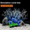 Akvarier Ny simulering Coral Aquarium Landscape Decorations Willow Iron Tree Mediterranean Decorative Fish Tank Aquarium Aquascape