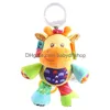 Grzechdy komórki komórkowe 7 design zwierzęta łóżko Bell Lion Elephant Dog Monkey Frog Super Soft to uspokojenie przedszkola Wczesna edukacja DHT83