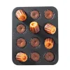 Moulds Carbon Steel 12 Cavity NonStick Cannele Bordelais Fluted Mould Pudding Mold Cupcake Muffin Baking Pan Kitchen Baking Tools