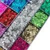 Conjuntos chunky holográfico corpo glitter maquiagem paleta sombra de olho em pó longa duração à prova dwaterproof água para o dia das bruxas cosméticos arte do prego