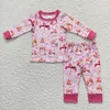 Clothing Sets Toddler Kids Sleepwear Outfit Matching Baby Boy Girl Long Sleeves Cake Pullover T-shirts Children Pants Pajamas