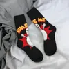 Chaussettes de Compression amusantes et folles pour hommes, épingle de Bowling, épargnez-moi, Hip Hop, Harajuku, balle heureuse, motif sans couture, équipage de garçons