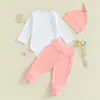 Zestawy odzieży Baby Boy Girl 3pcs Stroje Letter Drukuj długie rękaw