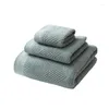 Towel 3pcs Cotton Bath Solid Color Face Towels Jacquard Absorbent Quick Dry Washcloth Bathroom Shower Beach Blanket