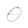 Bangle Stainless Steel Wire Bracelets 55Mm 60Mm 65Mm Diy Jewelry Adjustable Expandable Charm Bracelet 5 Colors Drop Delivery Dhypq