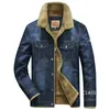 Erkekler denim ceketler kışlık ceket polar sıcak kot ceketler yüksek kaliteli erkek gündelik mavi kot ceket moda kot paltolar 5xl 240228