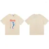 Mens T Shirts T-shirt Letter Pattern Print Tees Hip Hop Vintage Simple Classic Casual Cotton Breathable Men Women Sports Wear