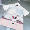 Merk baby T-shirts Wit konijn patroon meisjes jongens Korte Mouw Maat 90-160 CM designer kinderkleding zomer katoen kind tees 24Feb20