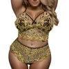 Bras Sets Erotic Large Size Floral Lace Lingerie Set Women Strappy Transparent Bra Elastic Panty See Through Underwear Intimates