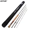 Rods GOTURE New 2.7m Fly Fishing Rod 4 Section High Grade AA Cork Handle 30+36T Carbon Fiber Fly Travel Rod With Tube Bag