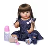 NPK 50 CM corps complet en Silicone souple doux visage Reborn enfant en bas âge bébé fille poupée anniversaire cadeau de noël haute qualité poupée 240223