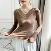 Frauen Pullover Langarm Spitze Unterwäsche Frühling Herbst Solide Homewear Kleidung Nahtlose V-ausschnitt Pullover Weibliche Dessous Dessous