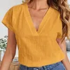 Blouses pour femmes Femmes à la mode Couleur unie Pull Top Évacuation de l'humidité T-shirt simple Casual pour le travail