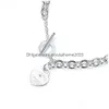 Anynecklace T halsband Kvinnokedja Fashion Jewelry Heart-Shaped Pendant Drop Delivery Dh2H7