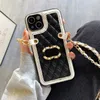 Дизайнерские чехлы для телефонов через плечо Мужские женские 15promax Fashion For Iphone 14 14plus Кожаные для Iphone 13 12Pro 11 Роскошная задняя крышка для Iphone