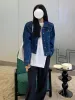 Chaquetas Nuevo diseño Chaquetas básicas de mezclilla Mujer Casual Allmatch Irregular Recortada Moda High Street Cool Otoño Estilo coreano Ulzzang Ins