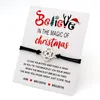 Braccialetti con ciondoli UN SET-Regalo di Natale Cuore Acciaio inossidabile Regolabile Gioielli di moda Donna Uomo Unisex Goccia
