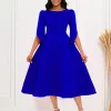 Robe longue africaine à manches pétales pour femmes, tenue de soirée, taille haute, grande taille, vente d'été, 2023