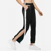 Pantalon actif déchiré, pantalon de survêtement d'entraînement réglable à la mode avec poches, fente haute, Haren Yoga, Sport, jambes larges