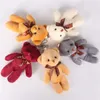 12pcslot 10cm Bear Plush Stuffed Animal Mini Teddy Dolls Small Gift Party Wedding Present Pendant Toy 240220