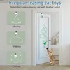 Cat Feather Toyshanging Electric Cat Toys för inomhus CatSraTractable Cat Teaser ToyExercise Kitten Toys Automatic Kitten Toy 240226