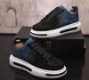 Rhinestone Black Full Blue for Leisure and High Color Waterproof Anti odor Thick Bottom Lace up Hard wearing Sneakers Me