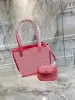 Дизайнеры Anjou MiNi Tote Сумки Сумки 2022 Роскошные парусиновые кожаные сумки на ремне Totes Cross Body Lady Модельер Кошельки Sho279u