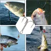 Fishhooks 30pcs 3551 Fishing Hooks Big Game Bass Fishing Treble Hooks Catfish High Carbon Steel Fishing Hook