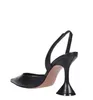 24S AMINA MUADDI Holli Slingback Pumps Sandals High Heels Shoes For Women's Strappy Design Covered Heel Stiletto Sexy Summer Pointed Toe Party Wedding Shoe Bridal Box