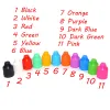 Şişeler 100pcs Boş plastik damlalık şişesi 3ml 5ml 10ml 20ml 30ml 50ml 60ml 100ml 120ml pe göz damlası uzun ucu ile şişe