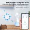 Control Tuya ZigBee 3.0 Temperature And Humidity Sensor Remote Monitor By Smart Life APP Battery Powered Work With ALexa Google Home