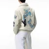 New Trends Embroidery Letterman 100% Wool Vintage Red And White Baseball Varsity Jacket For Men 34