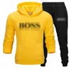 Personnalisation du designer Mens Survêtement Deux Pièces Ensembles Manches Longues Et Pantalons Avec Lettres Broderie Style De Mode Printemps Automne Outwear Sport Ensemble Veste Tops