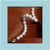 Beaded Strands Bracelets Jewelry 8-9Mm South Sea White Round Pearl Bracelet 7.5-8 Inch 925 Sier Drop Delivery 2021 Nqzug Dhfoy