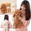 Mignon Teddy Dog Sacs à dos Animal en peluche Caniche Sac Filles Épaules Sacs En Peluche Étudiant Cartables Sac À Dos Chiot Jouets pour Garçon 240223