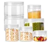 Garrafas 20pcs/lote 50/80/100/120/150ml/200ml/250ml Plástico vazio Clear Jars Cosmético Recipiente de maquiagem