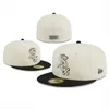 Chapeaux ajustés Bonnets de sport noirs classiques Casquette Logo Sport World Patched Chapeaux cousus entièrement fermés tailles 7-8 ordre de mélange