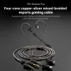 Kopfhörer TRN Redchain plus Gramr Gaming Earphone Upgrade -Kabel mit abnehmbarem Mikrofon 3,5 mm 1,2 m/2m Viercore Kupfer Silber Mischkabel
