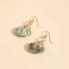 Boucles d'oreilles pendantes créatives, Style naturel, coquille de conque, plage personnalisée, bicolore pour femmes