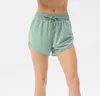 Aloyoga shorts aloyoga kvinnor naken yoga shorts tätt montering hög midja höftlyft elastisk löpning träning fitness dragstring sport shorts pockets 519