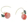 Boucles d'oreilles d'été charmantes pour femmes, fruits de pêche, Style coréen, jolie fille, mode tempérament, bijoux féminins, cadeaux