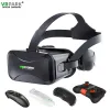 Cihazlar Orijinal J30 4K Sanal Gerçeklik 3D Gözlük Kutu Stereo VR Google Karton Kulaklık Kask IOS Android Telefon MAX 6.7 ", Rocker