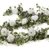 18m Fake Rose Gypsophila Vine Eucalyptus Garland Artificial Flowers Hanging Plants Grenner för Wedding Home Party Arch Decor 240228