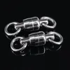 Vishaken DNDYUJU 30 stks Vissen Wartels Rvs Kogellager Swivel met Solid Ring Rolling Swivel voor Karpervissen Accessoires