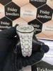 Mouvement automatique mécanique en acier inoxydable Matereil Hip Hop Iced Out VVS Moisnite Watch Pass Diamond Tester
